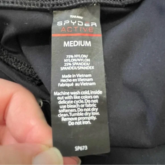 Spyder Tech Flex Pocket Ankle Leggings Black M Medium - Picture 11 of 11